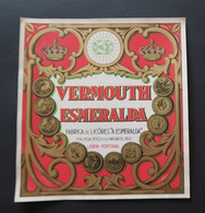 Portugal Etiquette Ancienne Vermouth Esmeralda Émeraude Lisboa Label Vermouth Emerald - Alkohole & Spirituosen