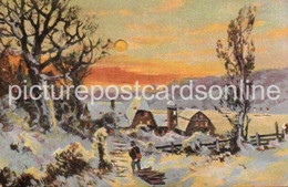 CHRISTMAS SCENE NICE OLD HOLD TO LIGHT POSTCARD SEASONS GREETINGS POSTED CHRISTMAS DAY 1908 - Contre La Lumière
