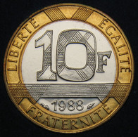 ISSUE D'un COFFRET FDC ! 10 Francs Génie De La Bastille,1988, Bronze-aluminium Nickel - V° République - 10 Francs