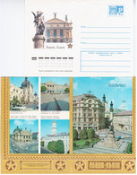 Ukraine USSR 1986 Lvov Lviv, Monument To Adam Mickiewicz, Opera & Ballet Theatre Theater Teatro - Cartoline Maximum