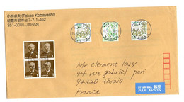 Japan Letter Post To France From Asaka - Brieven En Documenten