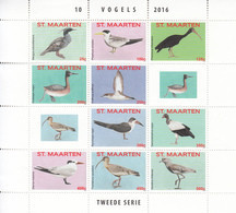 2016 St. Maarten Coastal Birds Miniature Sheet Of 10 MNH @ BELOW FACE VALUE - Curazao, Antillas Holandesas, Aruba