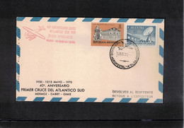 Argentina 1970 40th Anniversary Of The First Crossing Of The South Atlantic By Jean Mermoz Interesting Cover - Briefe U. Dokumente