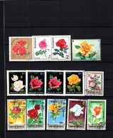 7655 Lot De TIMBRES  FLEURS ROSES Fleur Rose - Rozen