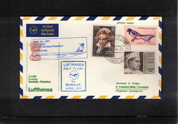 India 1971 Lufthansa First Flight Bombay - Frankfurt Am Main Interesting Cover - Briefe U. Dokumente