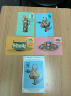 Taiwan M Cards Stamp Ancient Chinese Enamelware By National Palace Museum - Briefe U. Dokumente