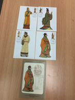Taiwan M Cards Stamp Traditonal Chinese Costume By National Palace Museum - Briefe U. Dokumente
