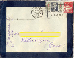 VIGNETTE 1934 COMITÉ NATIONAL DE DÉFENSE CONTRE LA TUBERCULOSE Sur LETTRE ALGERIE ALGER-R.P. 28.I 1935 - Covers & Documents