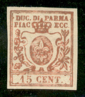 Antichi Stati Italiani - Parma - 1859 - 15 Cent (9ab) - Stampa Oleosa - Ottimi Margini - Gomma Originale - Molto Bello - - Autres & Non Classés