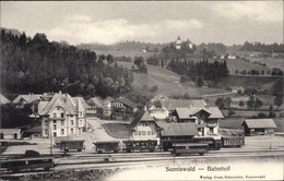 CPA Sumiswald Kanton Bern Schweiz, Bahnhof, Ortsansicht - BE Berne