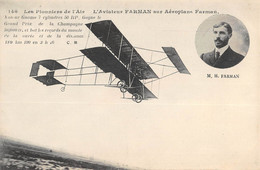 CPA AVIATION LES PIONNIERS DE L'AIR L'AVIATEUR FARMAN AEROPLANE FARMAN - Piloten