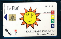 SUEDE KARLSTADS STATIONNEMENT PIAF . SO3 . 400u .06/95 SOLEIL Ref B9 - PIAF Parking Cards