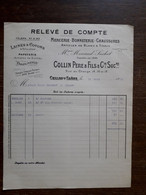 L36/350 Ancienne Facture . Chalon Sur Saone . Mercerie - Bonneterie ... Collin . 1931 - 1900 – 1949