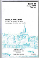 BASLE III - FRENCH COLONIES - 5th April 1978 - Catalogues For Auction Houses