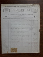 L36/351 Ancienne Facture . Chalon Sur Saone . Couvreur . Bussiere Fils . 1882 - 1800 – 1899
