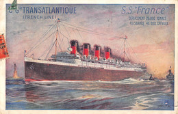 CPA MARINE PAQUEBOT COMPAGNIE GENERALE TRANSATLANTIQUE S.S.FRANCE FRENCH LINE - Dampfer