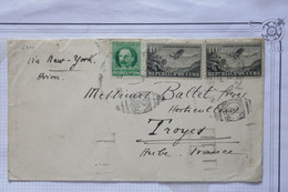 AW 9 CUBA BELLE LETTRE 1934  HAVANA  POUR  TROYES FRANCE VIA NEW YORK USA ++AFFRANC. PLAISANT - Poste Aérienne