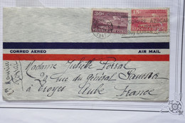 AW 9 CUBA BELLE LETTRE 1947  HAVANA  POUR  TROYES FRANCE VIA NEW YORK USA ++AFFRANC. PLAISANT - Poste Aérienne