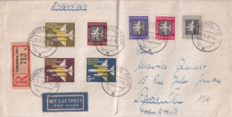 1958 - DDR - SERIE COMPLETE POSTE AERIENNE ! Sur ENVELOPPE RECOMMANDEE De FRANKENBERG => PARIS - Airmail