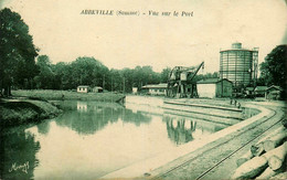 Abbeville * Vue Sur Le Port * Grue Silo Réservoir Rails Ligne Chemin De Fer Somme - Abbeville