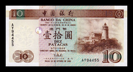 Macao Macau 10 Patacas BDC 1995 Pick 90 SC- AUNC - Macao
