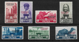 367 Eritrea  1933 - Onoranze Al Duca Degli Abruzzi N. 213/219. Cat. € 600,00. SPL MNH - Eritrée