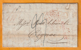 1833 - KWIV - 3 Page Entire (letter + Accounts) From LIVERPOOL To COGNAC, France - Arrival Stamp - French Tax 23 - ...-1840 Precursori