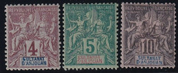 Anjouan N°3/5 - Neuf * Avec Charnière - TB - Unused Stamps