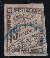Réunion - Colonies Générales Taxe N°7 Oblitéré CàD Bleu St Denis - B - Strafport