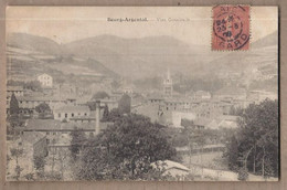 CPA 42 - BOURG ARGENTAL - Bourg-Argental - Vue Générale - Détails Maisons + Cheminée USINE - Bourg Argental