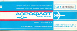 Ticket Luchtvaart Airplane - Aeroflot - 1975 - Billetes