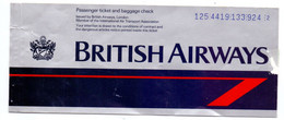 Ticket Luchtvaart Airplane - British Airways - 1988 - Tickets