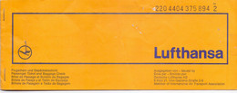 Ticket Luchtvaart Airplane - Lufthansa - - Tickets