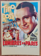 Carte Postale - Lumières De Paris (1938) (film Cinéma Affiche) Tino Rossi - Affiches Sur Carte