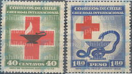 656055 HINGED CHILE 1944 80 ANIVERSARIO DE LA CRUZ ROJA INTERNACIONAL - Cile