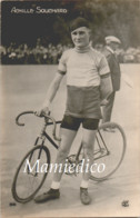 CYCLISTE Achille SOUCHARD Français Médaille D'Or Par équipe Aux J.O. D'été 1920. Carte-photo Parfaite - Ciclismo