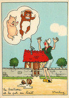 Barré Dayez * CPA Illustrateur STARLING * La Laitière Et Le Pot Au Lait * N°1430 Y * Fables Contes Légendes * Cochon Pig - Märchen, Sagen & Legenden