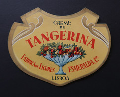 Portugal Etiquette Ancienne Liqueur Crème De Mandarine Esmeralda Lisboa Label Tangerine Cream Liquor - Alcoli E Liquori