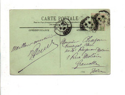 MONACO CARTE POUR LA FRANCE 1909 - Briefe U. Dokumente