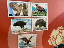 Korea Stamp Imperf Birds Owl Eagle MNH - Corea Del Nord