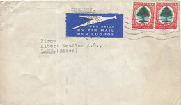 Zuid Afrika Luchtpostbrief Met 2 Zegels (7131) - Luftpost