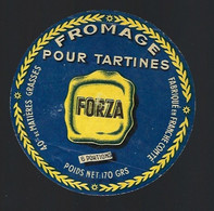 Ancienne étiquette Fromage Pour Tartines  Forza 6 Portions  170g  Fabriqué En Franche Comté - Formaggio