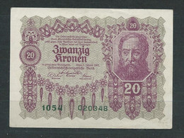 ÖSTERREICH 20 KRONEN Banknote Von 1922 Gebraucht In Schöner Erhaltung Siehe Scan - Austria