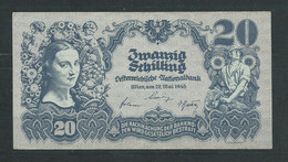 ÖSTERREICH 20 SCHILLING Banknote Von 1945  Gebraucht In Schöner Erhaltung Siehe Scan - Austria