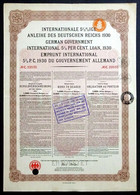 1930 Berlin: Internationale 5½%ige Anleihe Des Deutschen Reichs - 1000 Belges - Zonder Classificatie