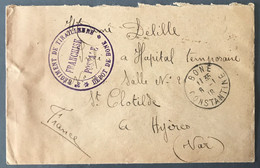 France WW1, Cachet REGIMENT DE TIRAILLEURS DEPOT DE BONE + TAD BONE, Constantine 6.1.1918 Sur Enveloppe - (C1852) - WW I