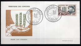 COMORES Timbres N°26 Sur 1 Enveloppe 1er Jour TB  cote Timbre 5.00€ - Lettres & Documents