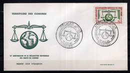 COMORES Timbres N°28 Sur 1 Enveloppe 1er Jour TB  cote Timbre 8.50€ - Covers & Documents