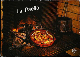 ►  CPSM Recette  Paella Langoustine Langouste Moule - Recipes (cooking)