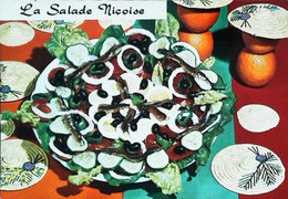 ►  CPSM Recette  Salade Niçoise Anchois - Recettes (cuisine)